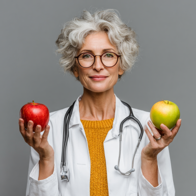 Щасливі літні люди за здоровою їжею